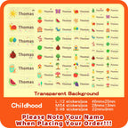 Custom Transparent Self-adhesive Baby Name Sticker Customised Kindergarten Tag in Hebrew Personalized Waterproof Stickers Label