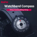KanPas Mini Buttoncompass with Turnable Bezel/Watchband Compass /Powerful Luminous Compass/Silicone Base A-18-LH