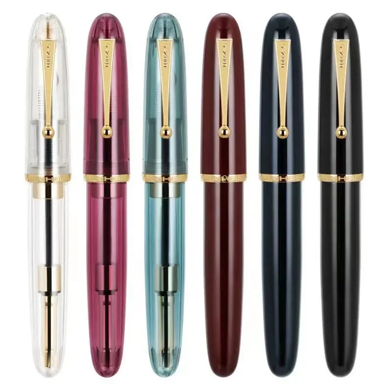 Jinhao 9019 Fountain Pen Transparent Color EF/F/M Nib Ink Student School Stationery Business Office Supplies Pens for Writing