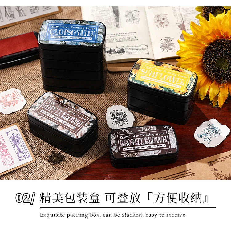 Multicolor Self-Inking Stamp Ink Pad for Planners Art Scrapbooking Student School Supplies Colorful Stationery Accessories