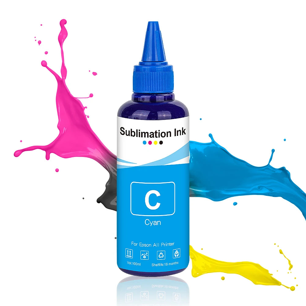 100ml Sublimation Ink 4 Colors/Set for Epson All Printer ET-3700 ET-3800 ET-3850 ET-4800 ET-4810 ET-4850 ET-7700 Printer Ink