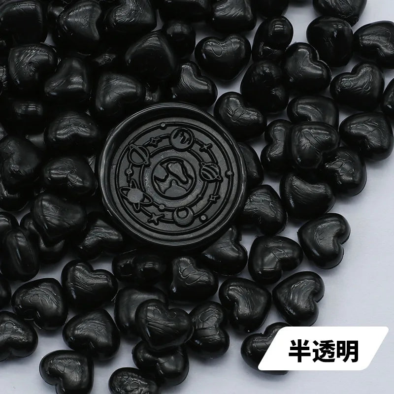100pcs Heart-Shaped Sealing Wax Beads for Wax Seal Stamp, Great For Embellishment Of Card Envelope, Wedding Invitation