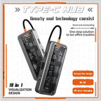 Basix USB C HUB 4K 30Hz Type C to HD-MI DP VGA Gigabit Ethernet USB 3.0 PD 100W Adapter For Macbook Air Pro M2 M1 PC Accessories