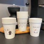 10/50pcs Simple Style Paper Cups, Thickened Drinkware, Anti-Leak 250ML, Home Gatherings, Outdoor Camping, Office Disposable Cups