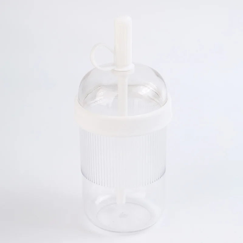 540ML Large Capacity Reusable Tritan Material Milk Tea Juice Cold Drink Straw Cup Unisex Portable Transparent Plastic Coffee Cup