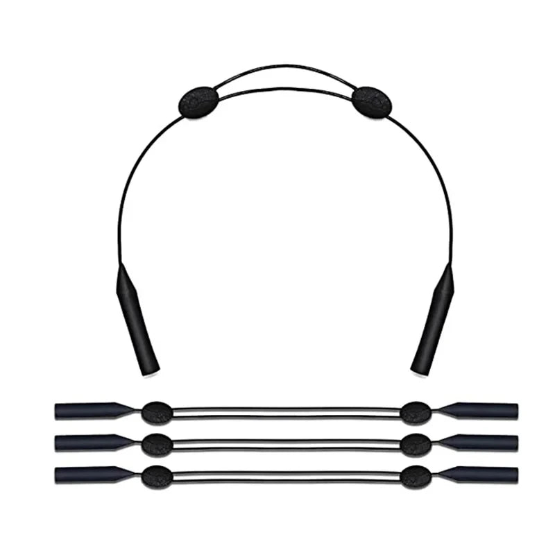 1/5pcs Universal Adjustable Eyewear Retainer Fit Sports Sunglasses Retainer Unisex Strap Safety Glasses Holder Large Round-Head