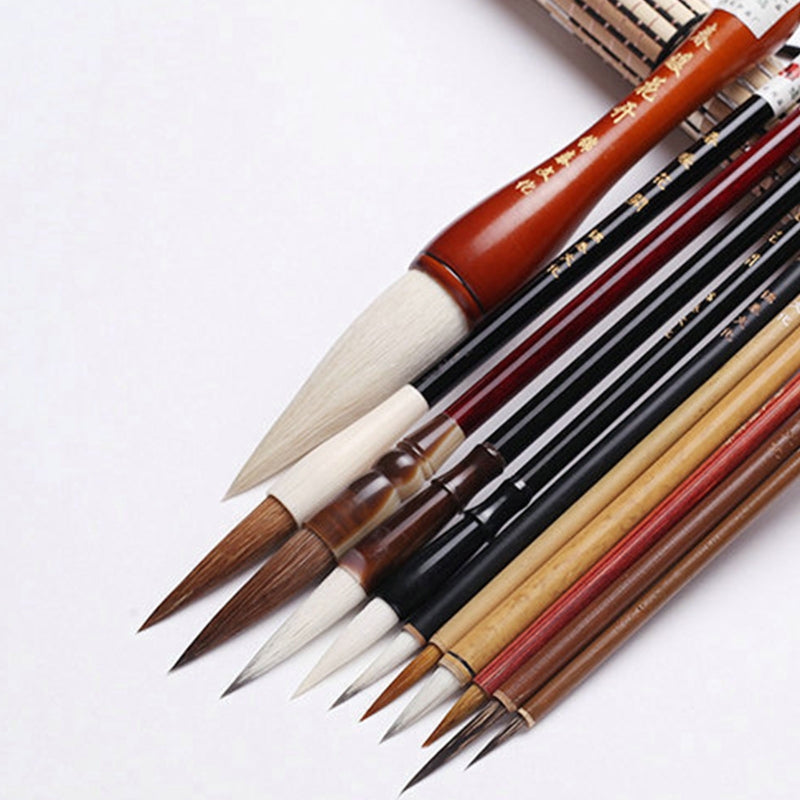 Chinese Calligraphy Brushes Pens Kanji Sumi Brush for Writing Painting 7/11 Set Wholesale