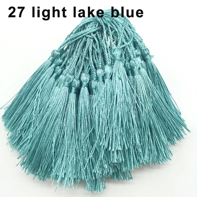 100pcs/lot 13cm Tassel Silk Fringe Silky Floss Bookmark Tassels Mini Tassels For DIY Craft Jewelry Making Souvenir Bookmarks
