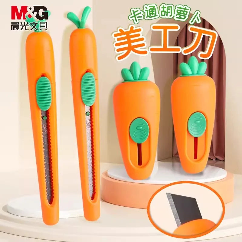 M&G 1pcs Portable Mini Paper Cutter Quality Artwork Knife Automatic Rebound Box Opener Pocket Cutter For Office School Supplies
