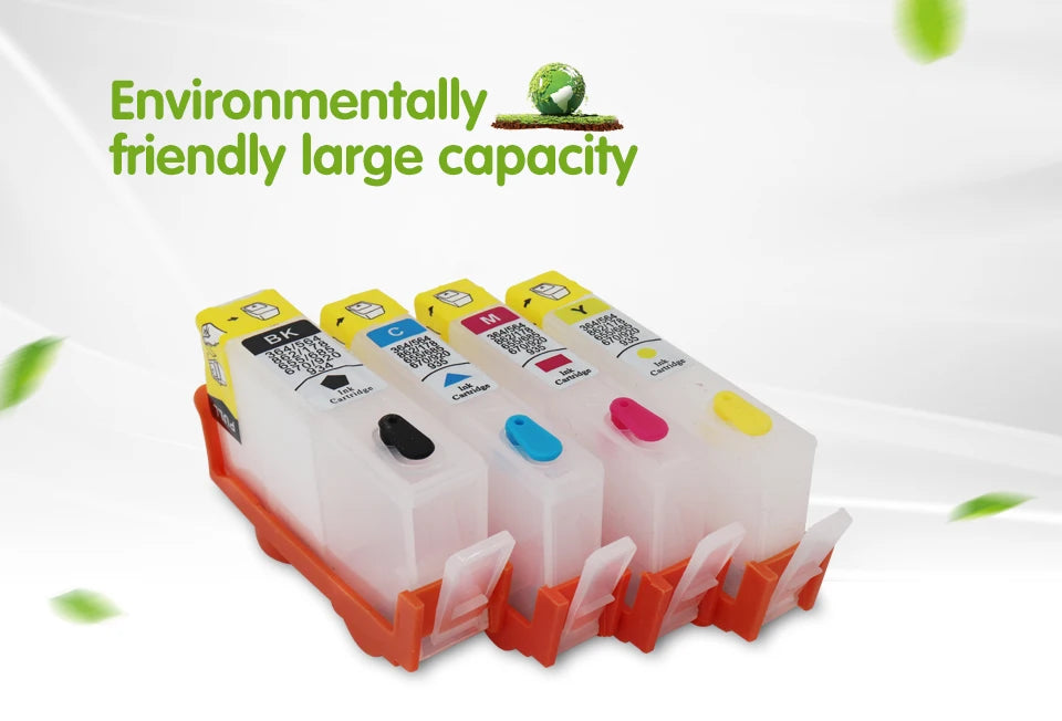 Refillable Ink Cartridge For HP 670 Ink Cartridge 4 Color with ARC Chip For HP 670 Deskjet 3525 4615 4625 5525 Printer
