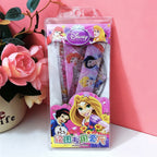 Disney Princess Ruler Set, Animated Merchandise with Cartoon Printed Transparent Acrylic Student Ruler Kit