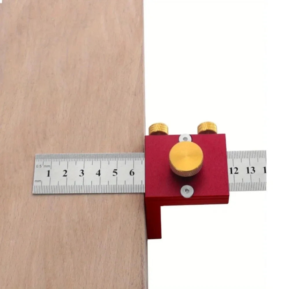 Professional T-Type Woodworking Scriber Precision Marking Gauge Scribing Positioning Block Adjustable Alloy Scribing Ruler DIY