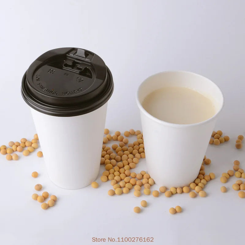100pcs/pack 100ml Small Paper Cup White Coffee Cup Tea Milk Cup Disposable Party Supplies