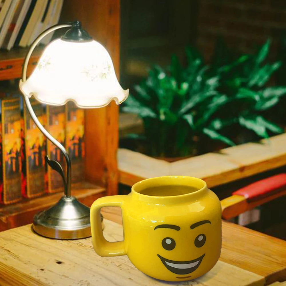 Cute Cartoon 250ML Mug Cups Ceramic Coffee Milk Tea Drinkware Impish Expression Pattern for Couple Friend Christmas Gifts Travel