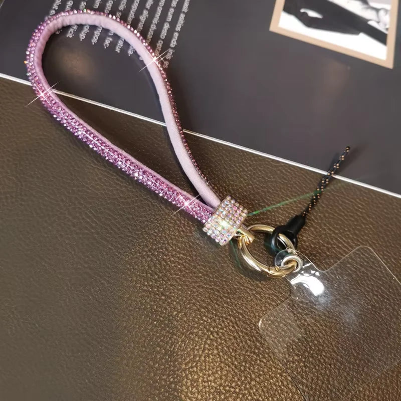 For Cell phone lanyard pendant phone strap Keychain on the phone Wrist chain luxury rhinestone pendant chain diamond bracelet
