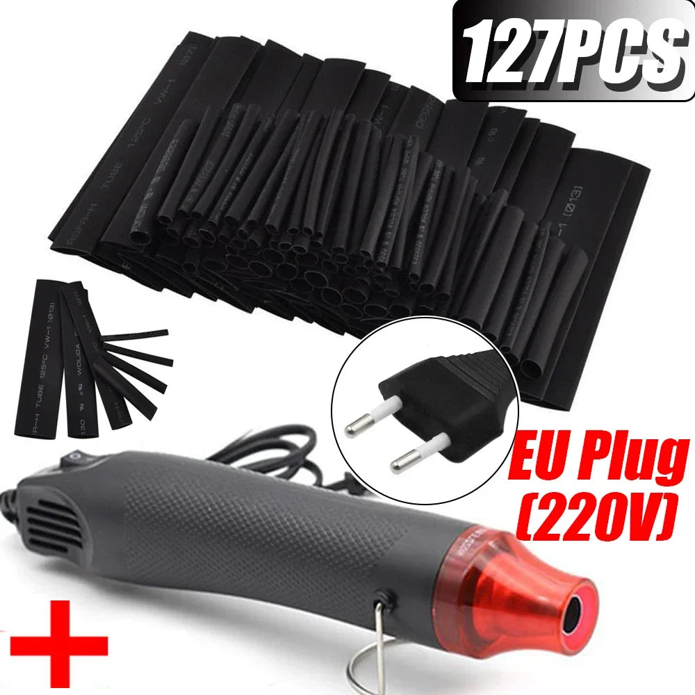 580/328/127PCS Heat Shrink Tubing Wrapping Kit 2:1 Shrinkable Wire Shrinking Wrap Tubing Wire Connect Cover Protection Sleeving
