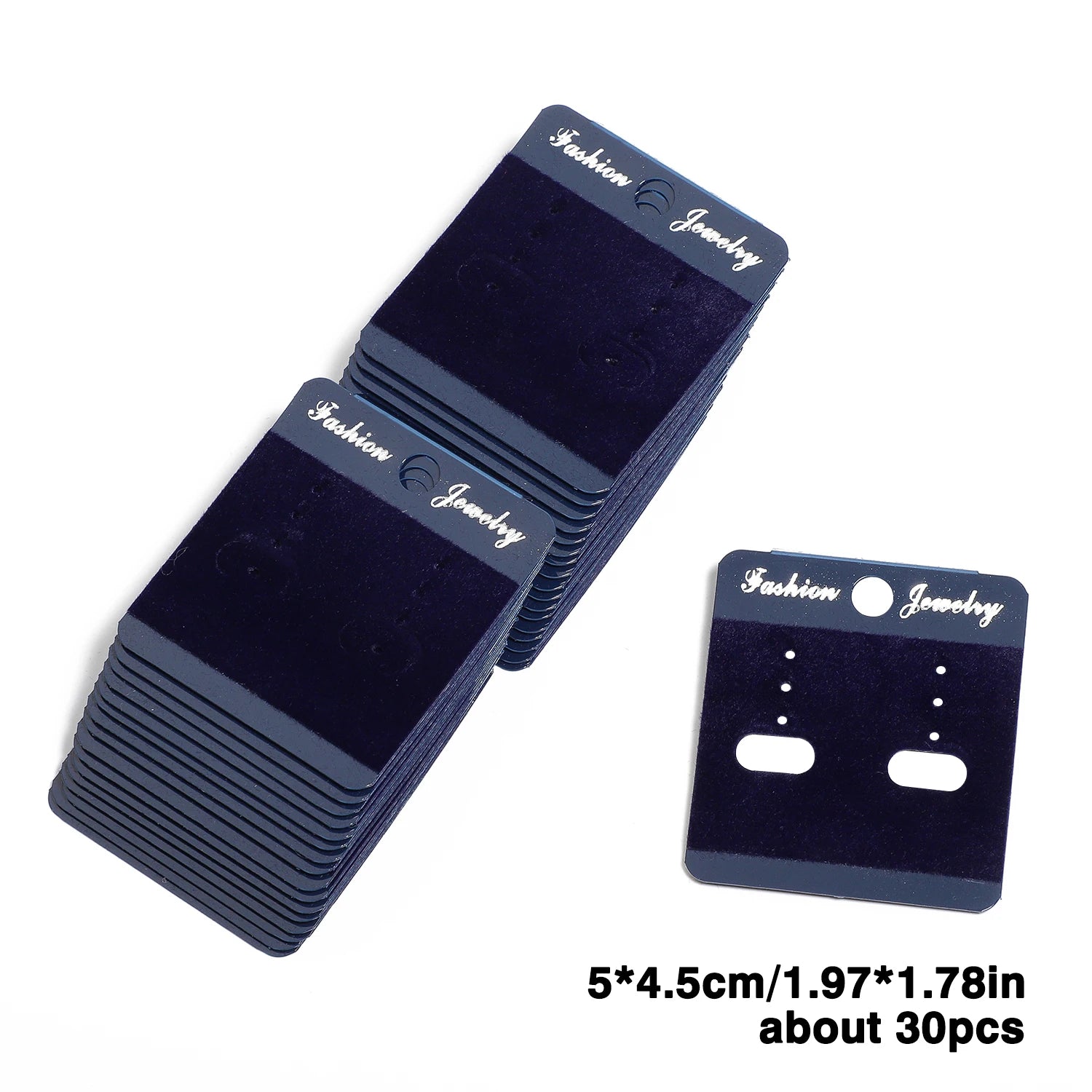 50/30pcs 3.5x3mm 5x3.5mm Earrings Necklaces Jewelry Plastic Display Cards Retail Price Tag Label Earring Stud Organizer Holder