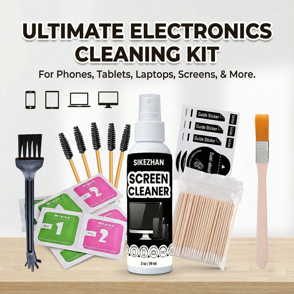 All-in-1 Electronics Cleaning Kit for iPhone AirPods, Phone Screen Cleaner, Charging Port & Speaker Brush, Tech Cleaning Tool