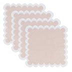4PCS Cotton Napkins With Wavy Edge Embroidery Suitable for Dinner Wedding Hotel Christmas