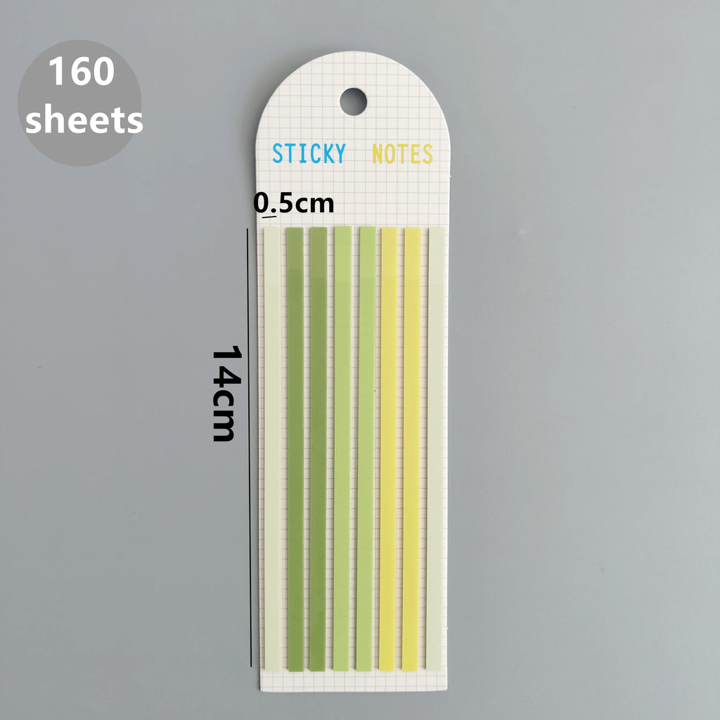 160 Sheets Transparent Sticky Notes Self-Adhesive Reading Annotation for Books Notepad Bookmarks  Memo Pad Index Tabs