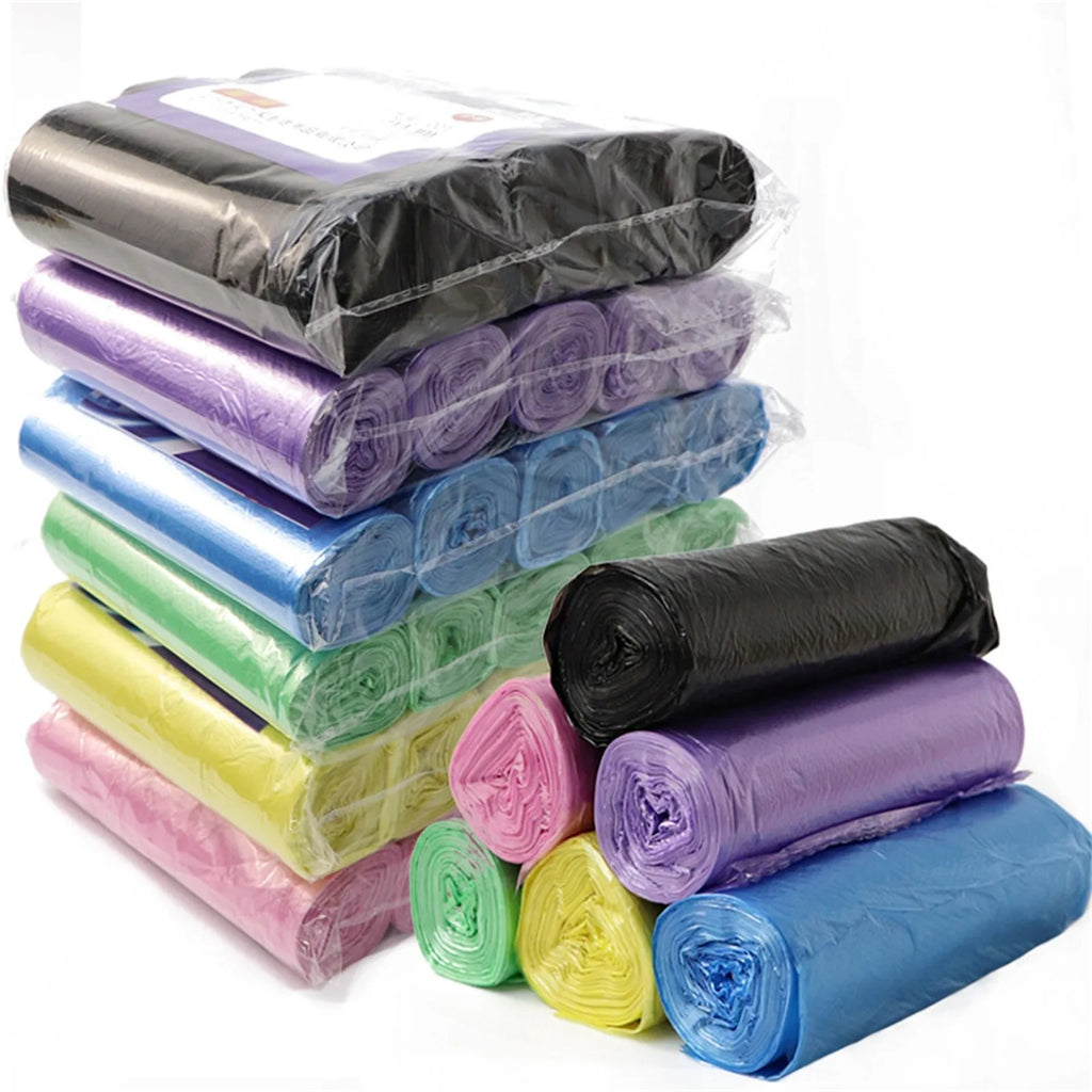 Rolls/100 Counts Disposable Small Garbage Bags Portable PE Rubbish Bags for Kitchen Bedroom Outdoor Protable Trash Bag