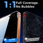 1pc Privacy Tempered Glass Screen Protector with Dust-Free Alignment Installation Kit, Full Coverage Anti-Fingerprint Shock-Resistant Phone Screen Film, Compatible with iPhone 17/16/15/14/13/12 Series, Pro Max/Pro/Plus/Air Mo