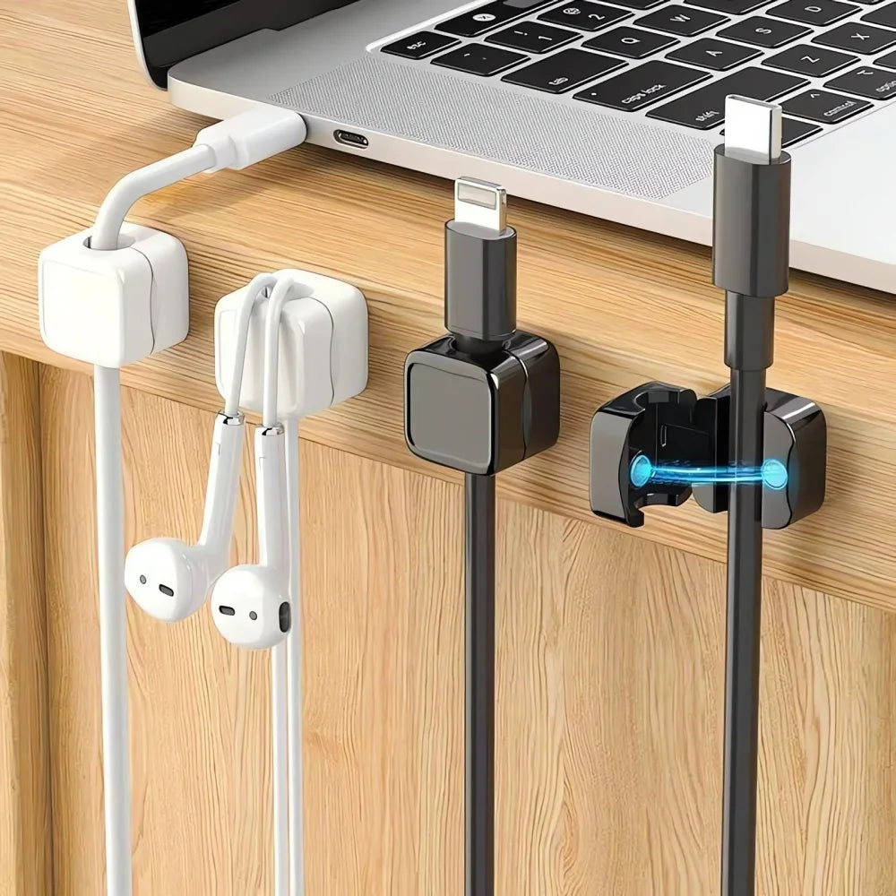 Magnetic Cable Holder Data Cord Collator Desktop Bedside Wall Wire Organizer Mobile Phones Earphones Charging Wire Cord Holder