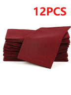 6/12PCS 40x40cm Cotton Linen Cloth Napkins Thickened Durable Placemat Reusable for Kitchen Dining Wedding Decoration