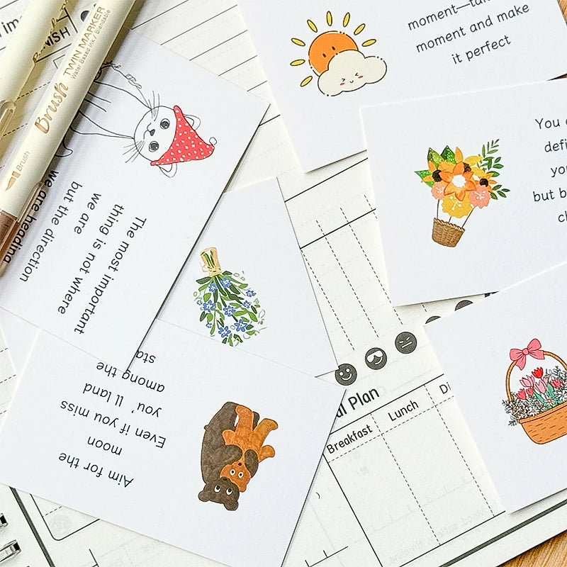 Mr Paper, 90 Inspirational Affirmation Cards Student Stationery Supplies kawaii stationery cardstock paper affirmation cards