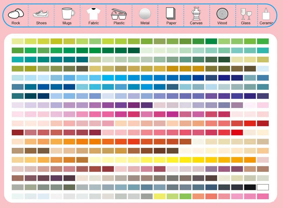 12-366 Colors Acrylic Marker Set Waterproof Acrylic Brush Marker Professional Acrylic Painting Marker DIY Art Supplies