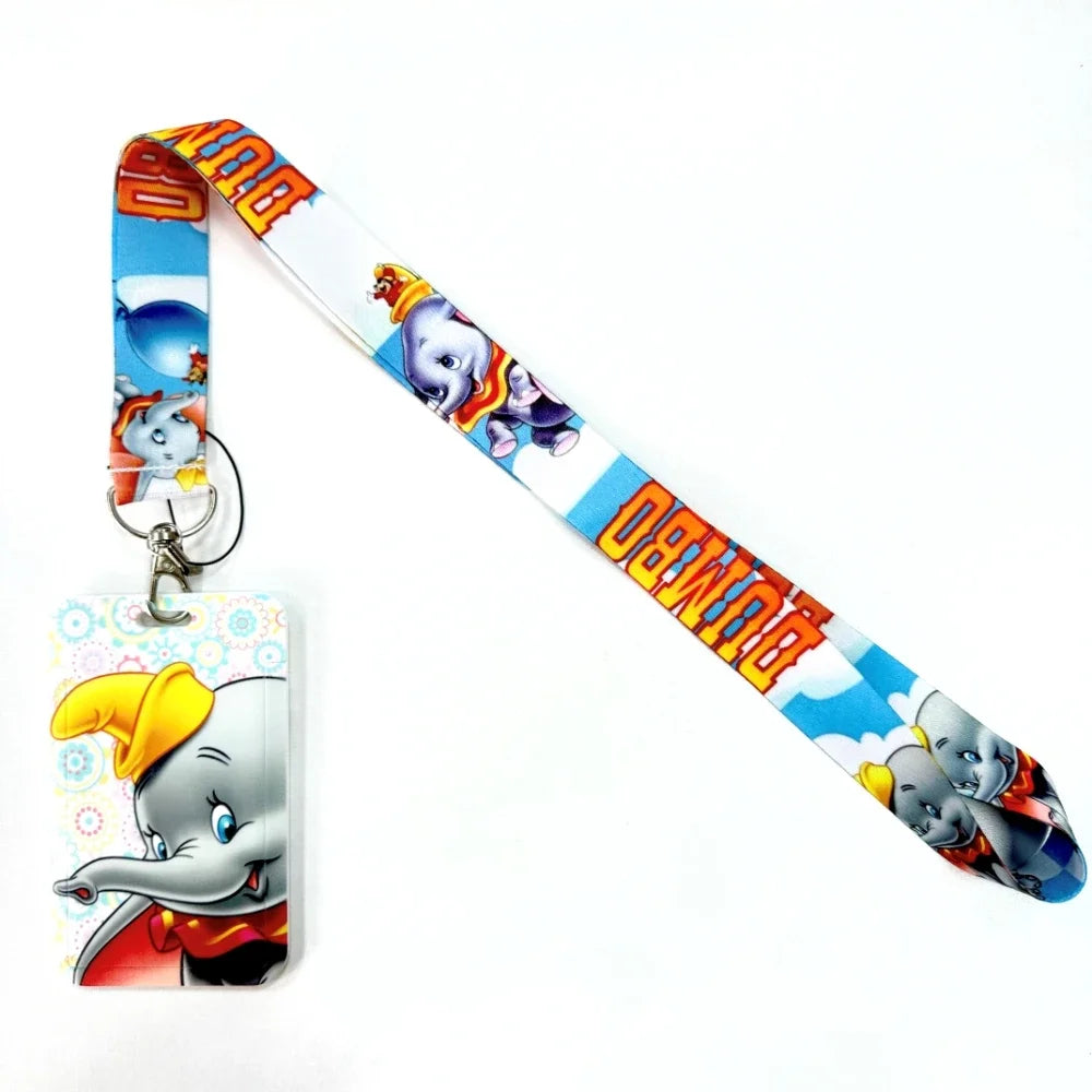 Disney's Credential Holder Mickey Mouse Lanyard Bear Phone Rope ID Card Badge Holder Princess Neck Strap Cartoon Keychain Gift