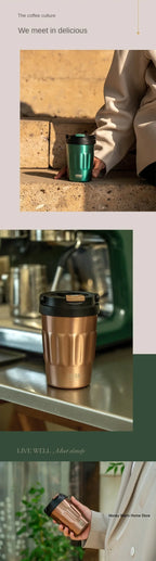 TYESO Vacuum Flasks Thermos Water Bottles 400ml/500ml Stainless Insulated Cup 304 Original Car Tumbler Cold and hot Coffee Mug