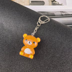 Kawaii Rilakkuma Easy Bear Phone Rope Chain Keyrings Lazybear Doll Keychains Bag Key Pendants Gift