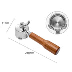 Double Spout 51mm Coffee Portafilter With 1 2 Cups Basket for Delonghi ECO680 ECO685