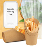 100PCS French Fries Cups Disposable Kraft Paper Cups Snack Containers Charcuterie Dessert Supplies Baking Cups Take-Out Party