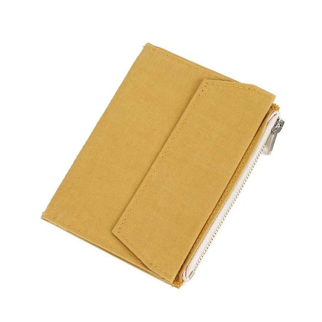 Canvas Zipper Card Holder for Travel Notebook, Canvas Storage Bag File Folder Refill Insert for Standard Journals Stationery