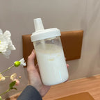 500/800ML Large-capacity Straw Cup, Food-grade Transparent PP Material,Portable Ins Style Water Cup, Juice Milk Tea Cup