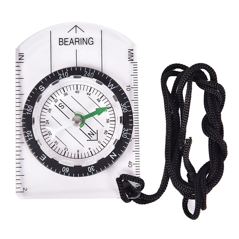 Hot Sale 1pc Outdoor Hiking Camping Compass Map Scale Ruler Multifunctional Equipment