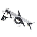 Adjustable Sliding Combination Square Ruler, Metal Ruler Framing Square T Ruler Carpentry Woodworking Measure Tools
