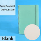 A6 A5 B5 A4 Green Spiral Book Coil Notebook To-Do Lined DOT Blank Grid Paper Journal Diary Sketchbook For School Stationery