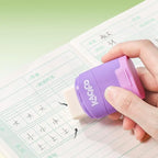 M&G Pencil Sharpener with Eraser Two in One Double Hole Designing Student Pencil Eraser Less Crumbs Clean Replaceable Core