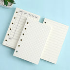 A7 6Holes Loose Leaf Notebook Refill Spiral Binder Inner Page Weekly Monthly To Do Line Dot Grid Inside Paper Stationery