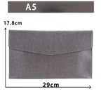 A6 A5 A4 Leather File Folder Data Package Document Bag Fashion Briefcase Data Contract Bill File Bag School Office Supplies