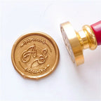 Personalized Wedding Wax Seal Stamp with 2 Initials, Custom Wedding Sealing Wax Stamp Invitation Seal Stamp. Initials Wax Seal