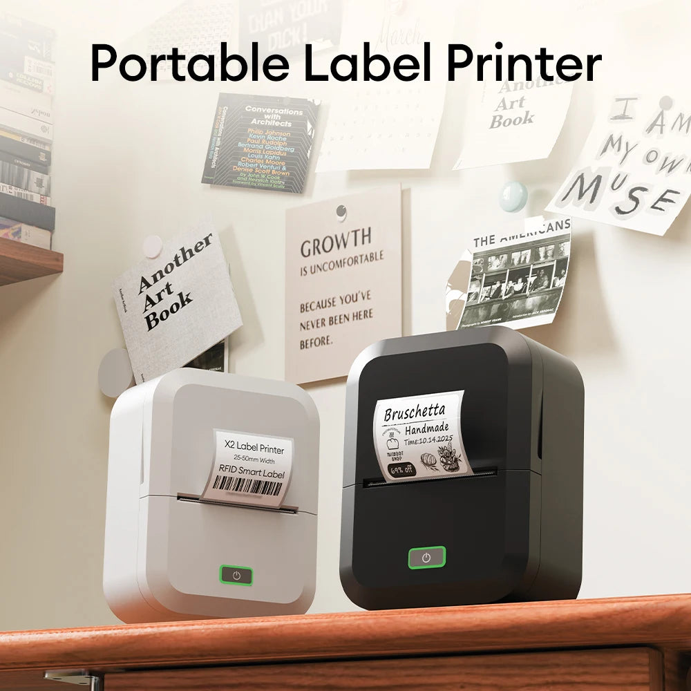Marklif X2 Portable Thermal Printer Mini Pocket Printer Self-Adhesive Sticker Labeling Machine Similar as B21 B1 Printer Noink