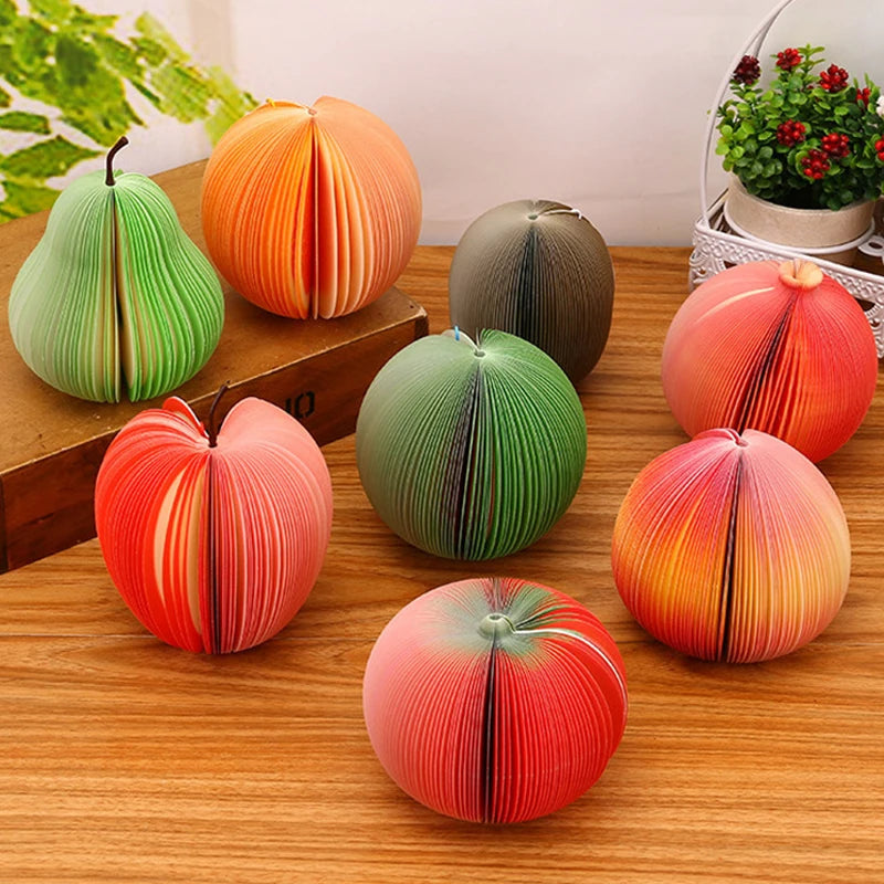 125 Sheets Creative Fruit Shapes Sticky Note Pads Notepads, Sticker Paper, Memo Pads, for School Stationery Office Supplies