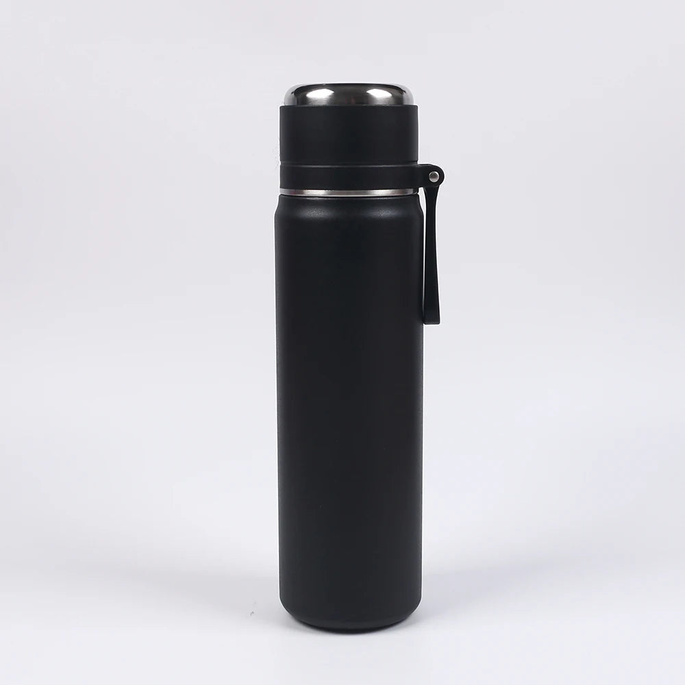 Stainless Steel Thermos Bottle 500ml/16.9oz And 600ml/20oz Vacuum Insulated Water Bottle With Handle Travel Insulated Cup