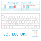 (Iso EU ) White Transparent Frosted Mbp Suitable for Apple Mac Book Pro 14-Inch 16 Model Laptop  Keyboard