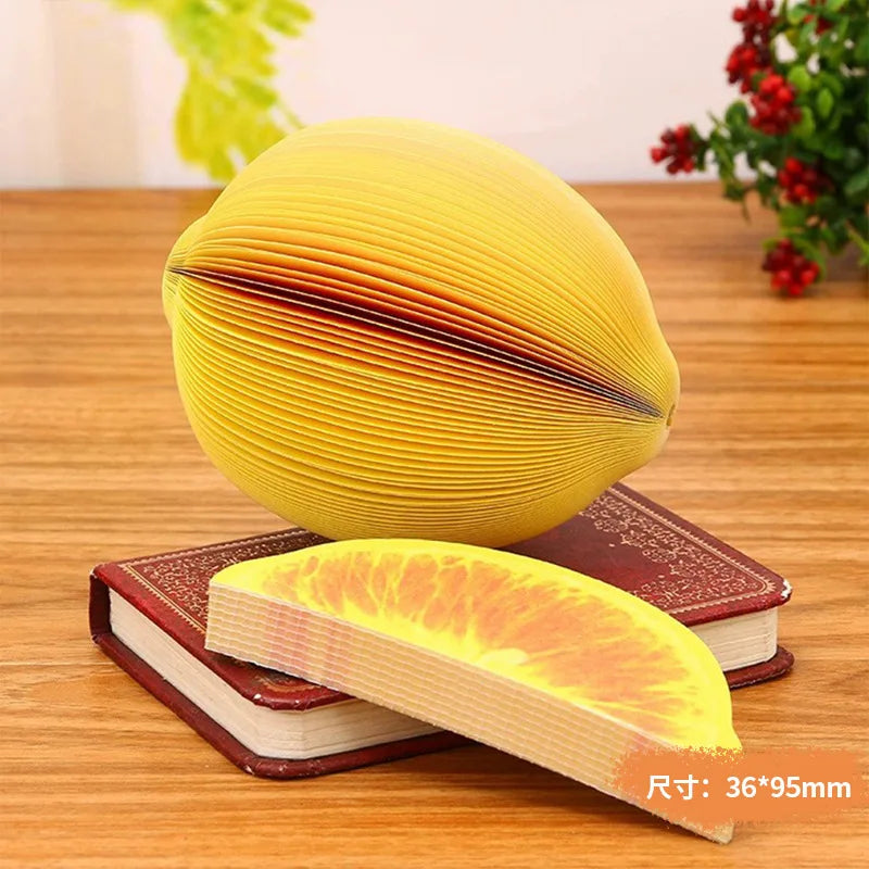 125 Sheets Creative Fruit Shapes Sticky Note Pads Notepads, Sticker Paper, Memo Pads, for School Stationery Office Supplies
