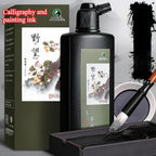 Professional Traditional Black Liquid Ink Chinese Calligraphy Sumi Painting Water-Based Drawing Ink for Writing Art Creation